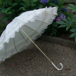 Cream  lace parasol